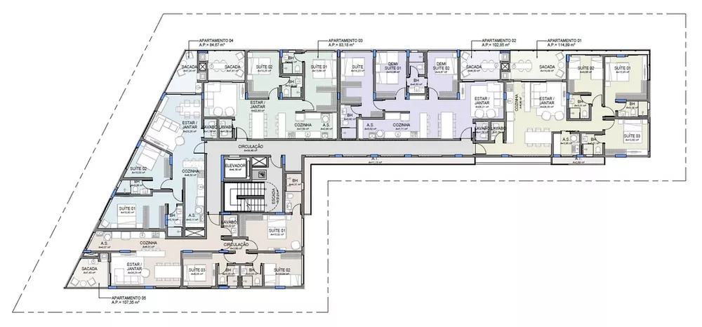 Apartamento, 3 quartos, 107 m² - Foto 1