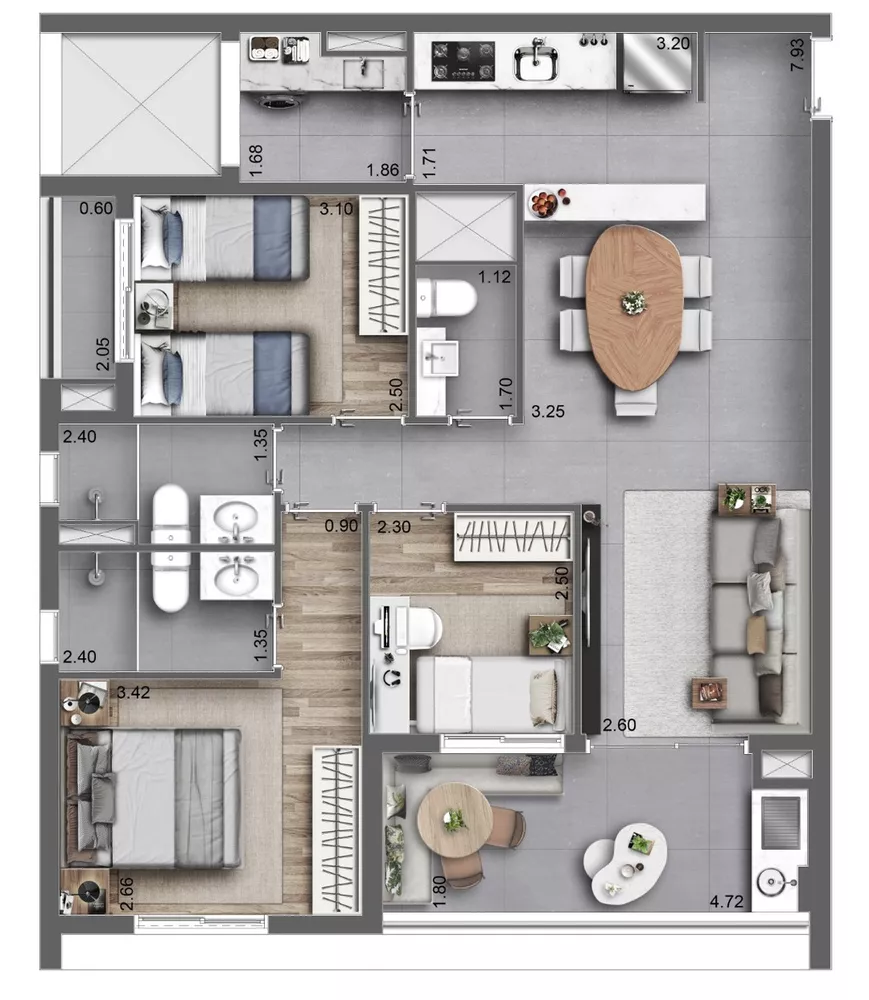 Apartamento, 3 quartos, 164 m² - Foto 4