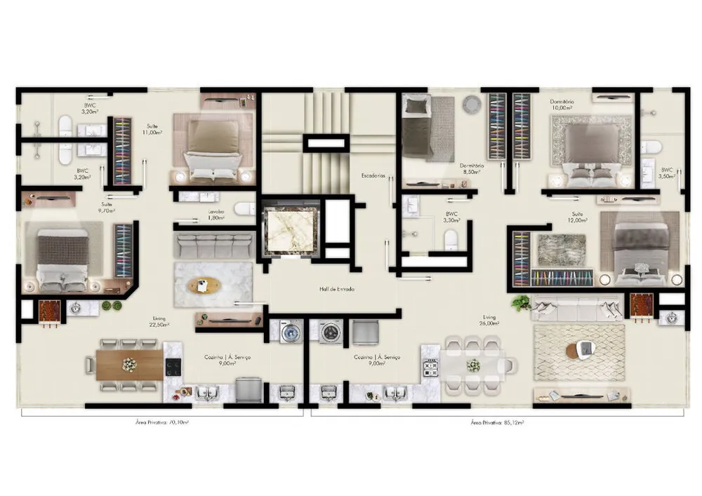 Apartamento, 2 quartos, 70 m² - Foto 4