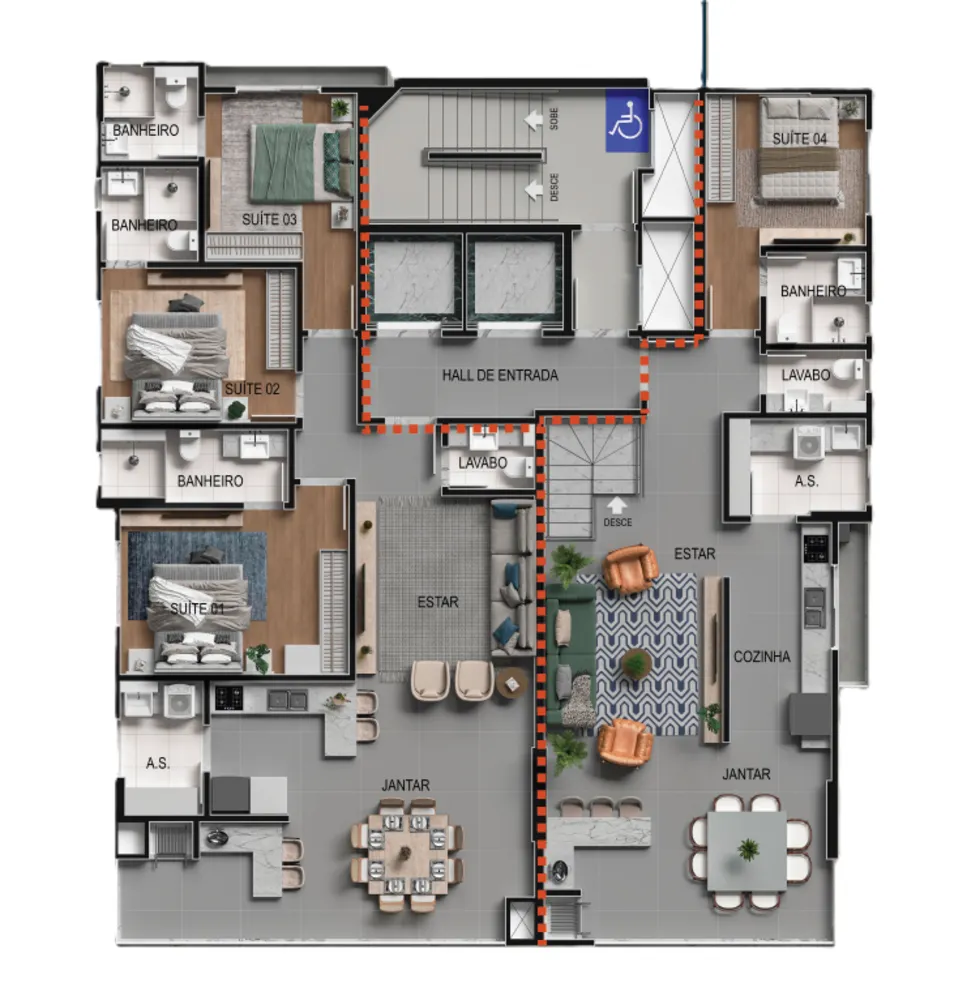 Apartamento, 4 quartos, 274 m² - Foto 12