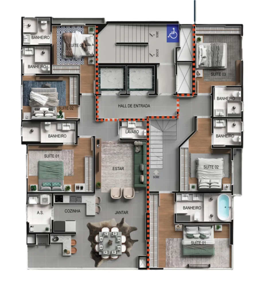 Apartamento, 4 quartos, 274 m² - Foto 11