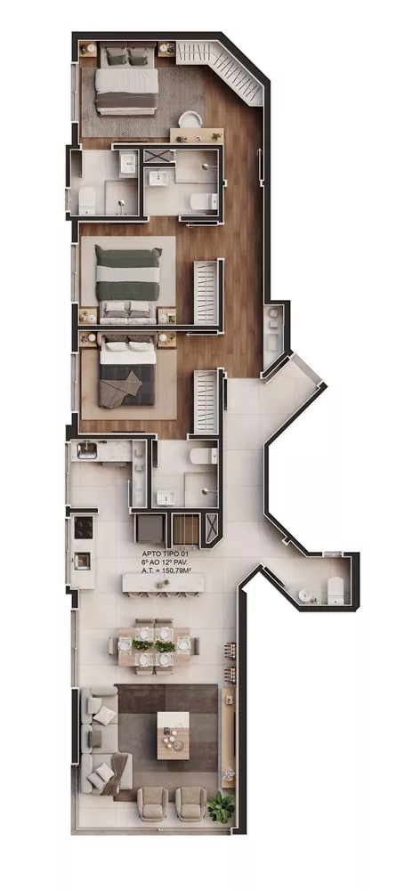 Apartamento, 3 quartos, 163 m² - Foto 18
