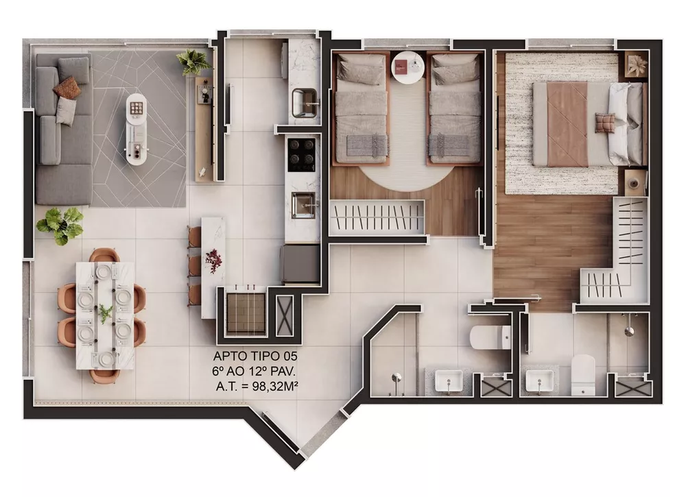 Apartamento, 3 quartos, 163 m² - Foto 3