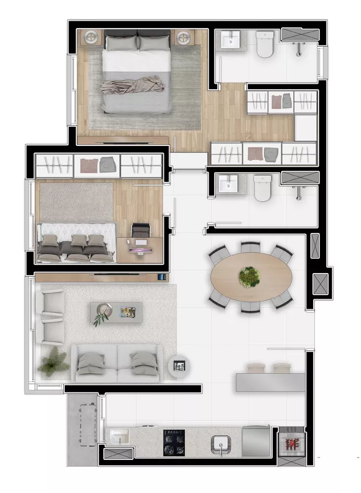 Apartamento, 2 quartos, 68 m² - Foto 5