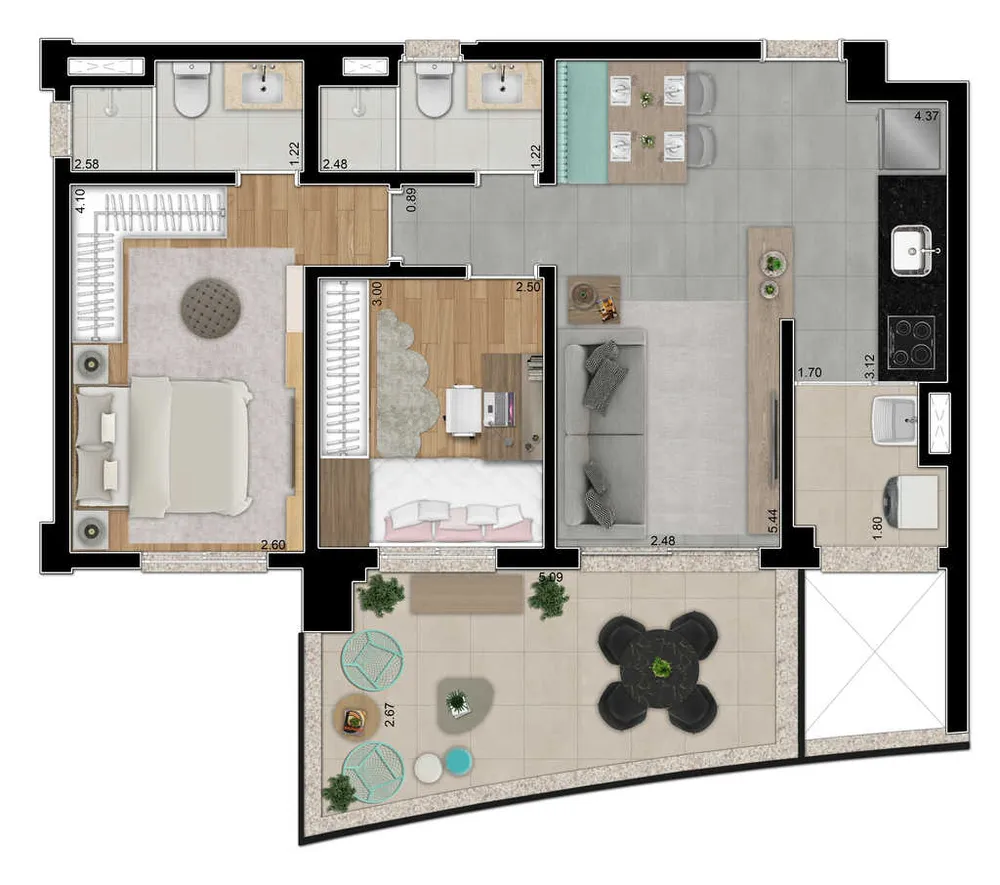Apartamento, 2 quartos, 73 m² - Foto 12