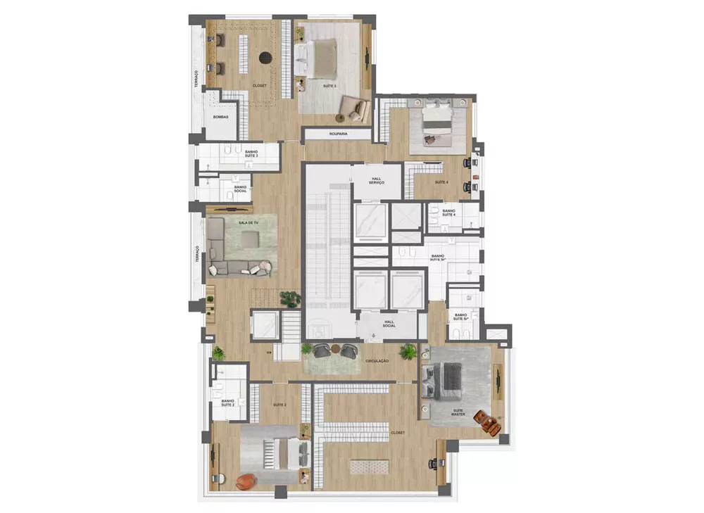 Cobertura, 4 quartos, 688 m² - Foto 3