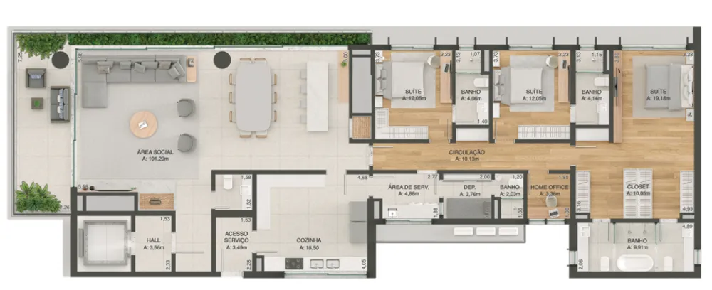 Apartamento, 3 quartos, 314 m² - Foto 7