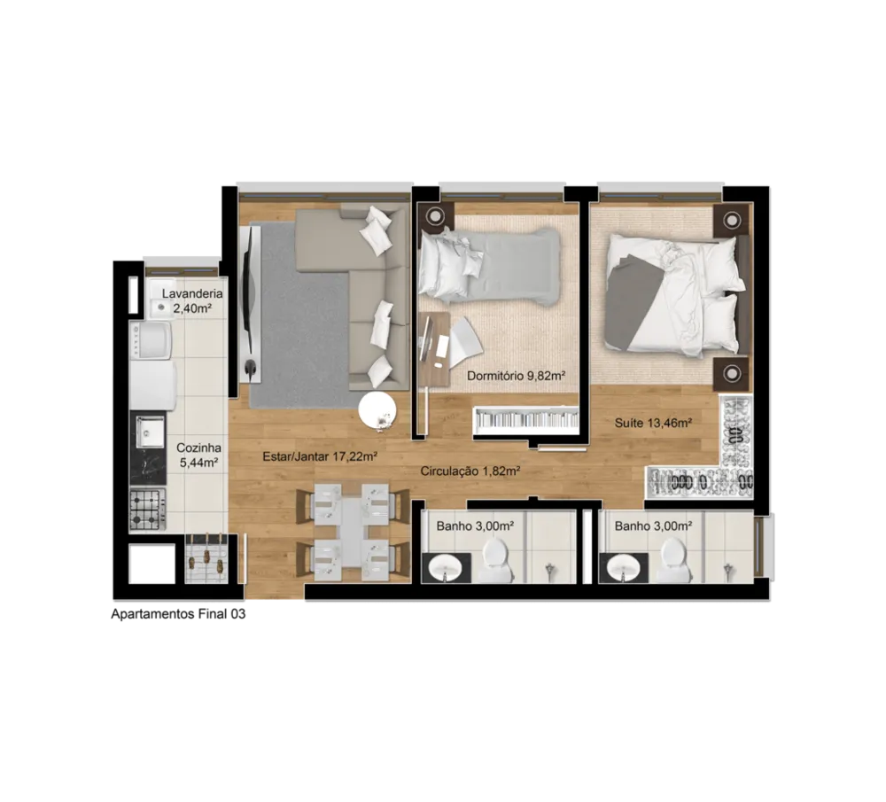 Apartamento, 2 quartos, 78 m² - Foto 12