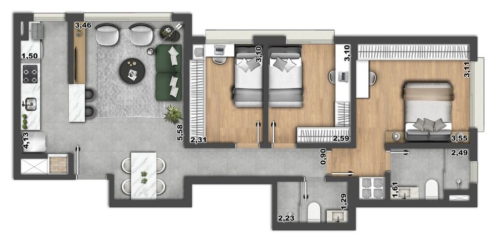 Apartamento, 2 quartos, 63 m² - Foto 8