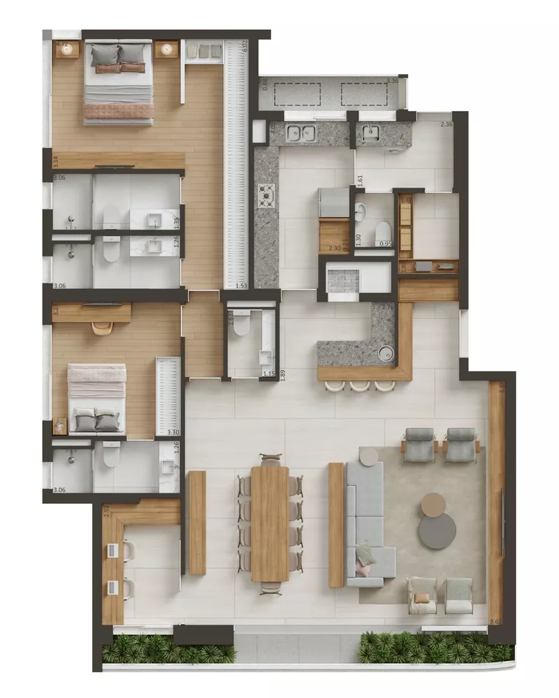 Apartamento, 3 quartos, 136 m² - Foto 2