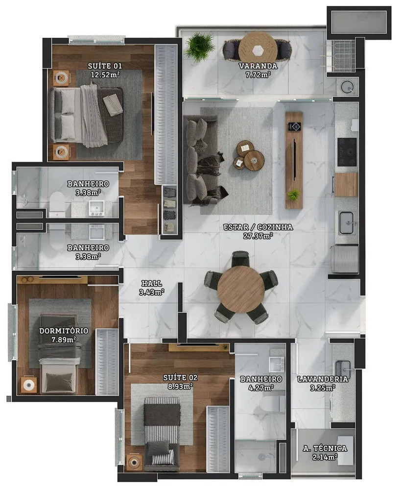 Apartamento, 3 quartos, 95 m² - Foto 12