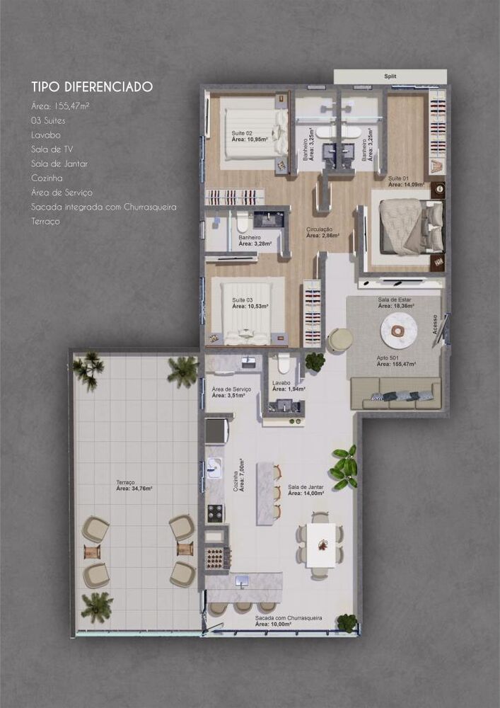Apartamento, 2 quartos, 86 m² - Foto 2