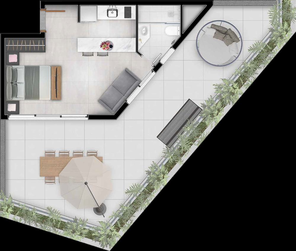 Apartamento, 1 quarto, 40 m² - Foto 1