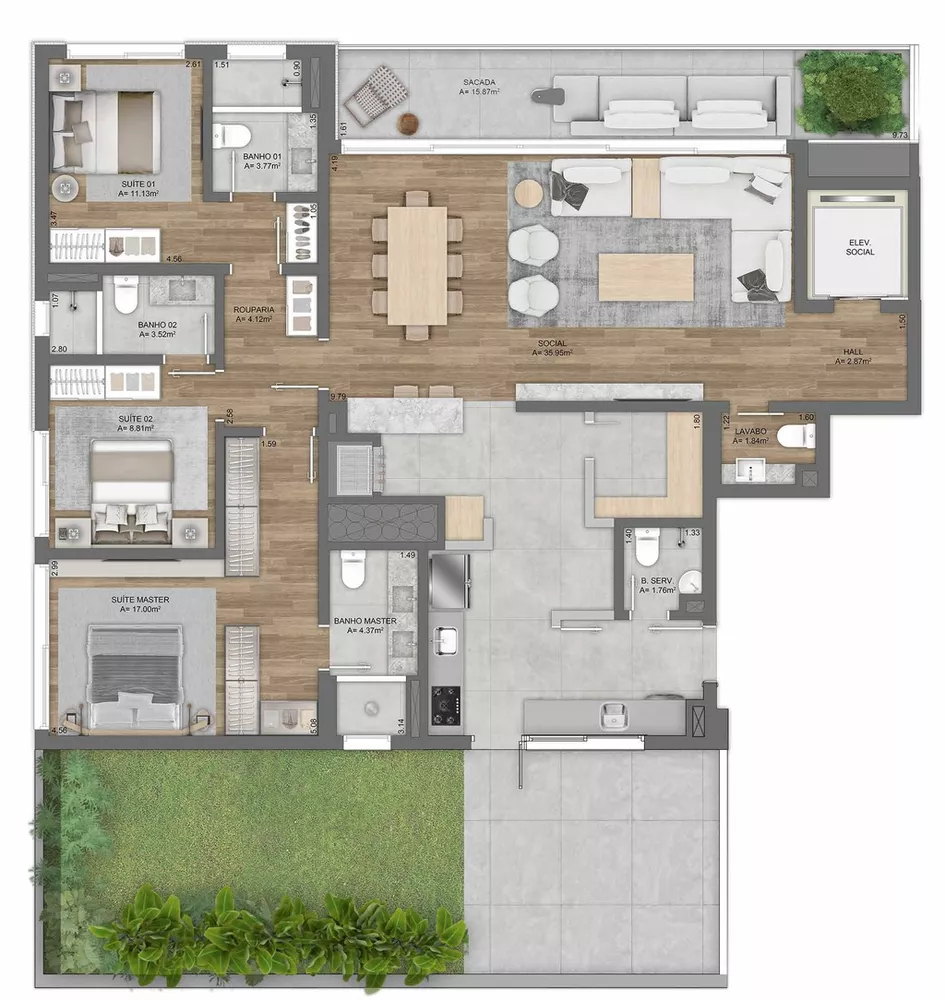 Apartamento, 3 quartos, 154 m² - Foto 18