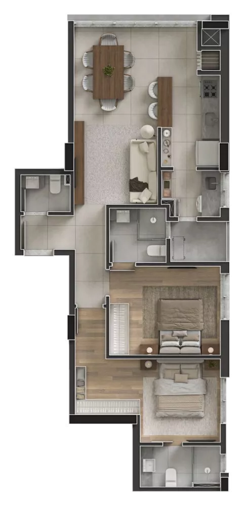 Apartamento, 3 quartos, 105 m² - Foto 2