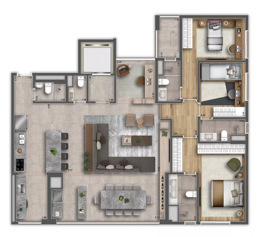 Apartamento, 4 quartos, 147 m² - Foto 4