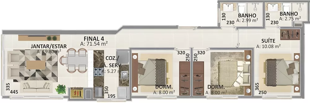 Apartamento à venda com 3 quartos, 71m² - Foto 16