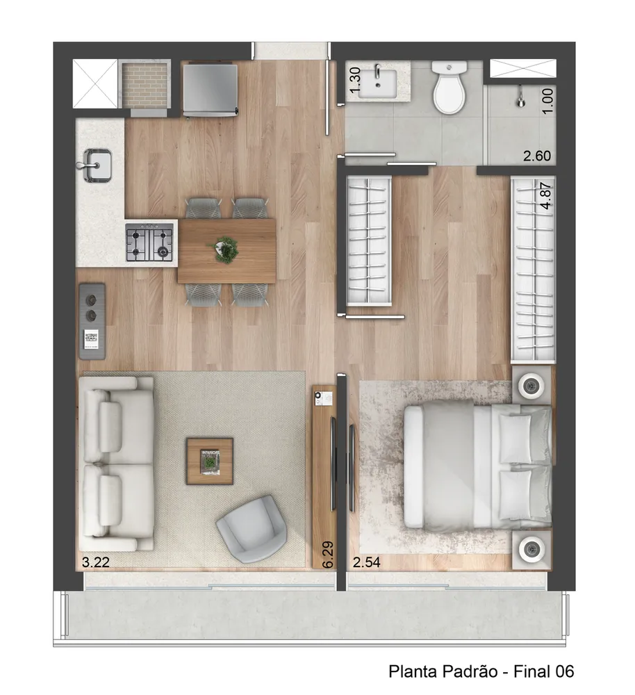 Apartamento, 1 quarto, 45 m² - Foto 8
