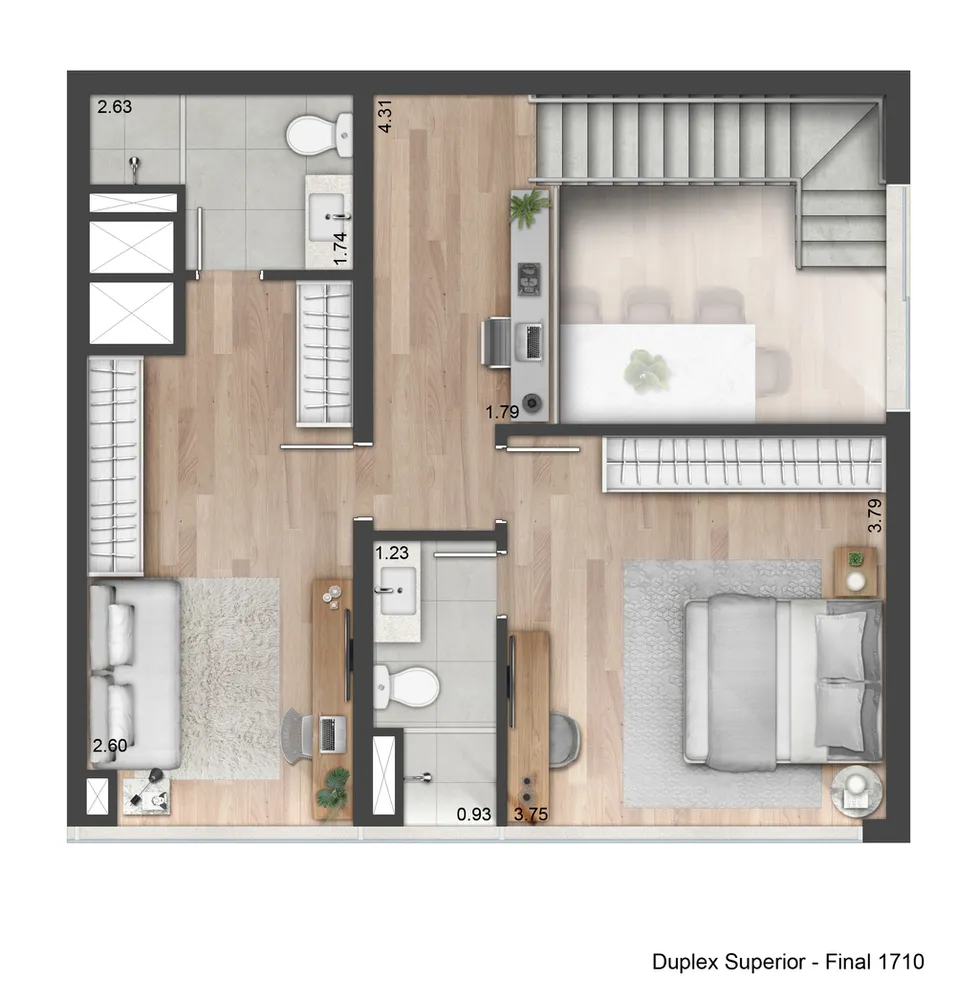 Apartamento, 1 quarto, 45 m² - Foto 11