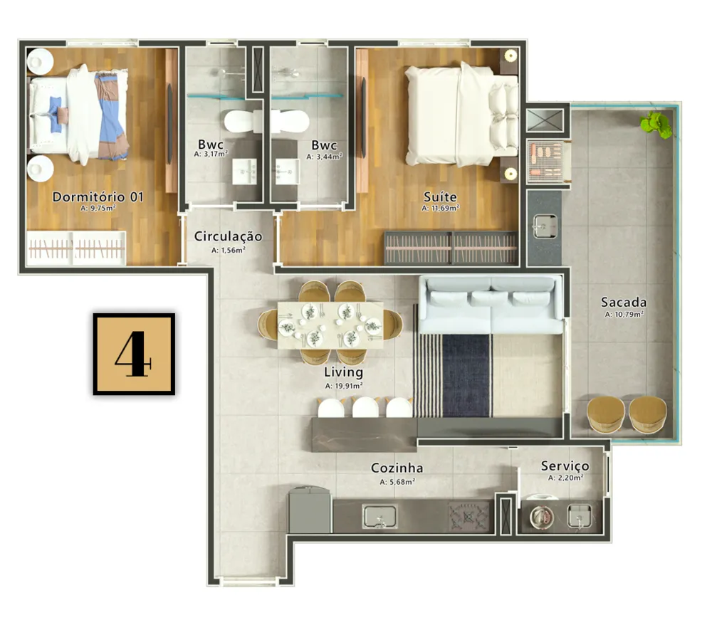 Apartamento, 2 quartos, 76 m² - Foto 11