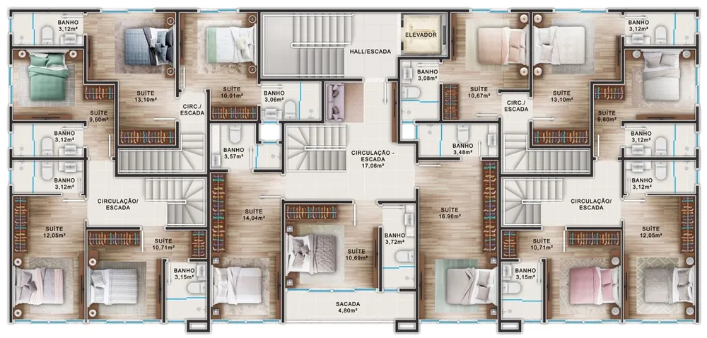 Cobertura, 3 quartos, 144 m² - Foto 11
