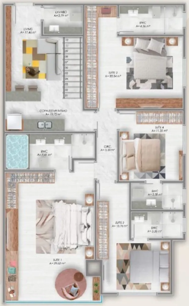 Apartamento, 4 quartos, 166 m² - Foto 8