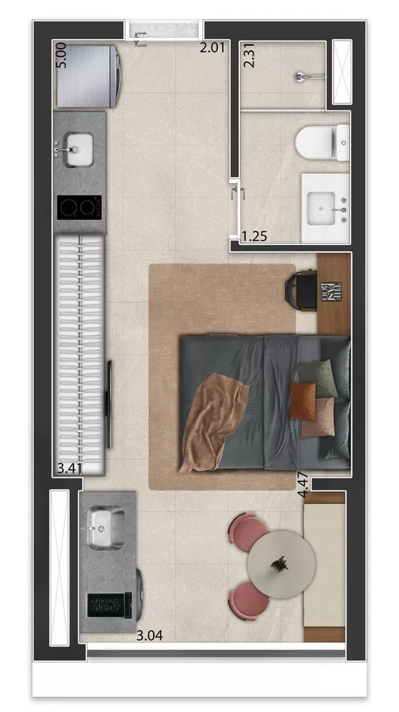 Apartamento, 1 quarto, 38 m² - Foto 4