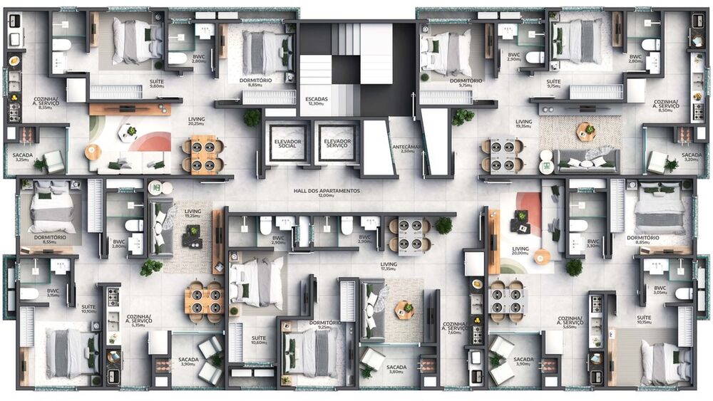 Apartamento, 2 quartos, 66 m² - Foto 2
