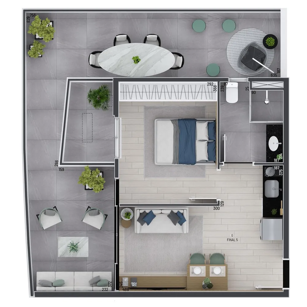 Apartamento, 1 quarto, 66 m² - Foto 12