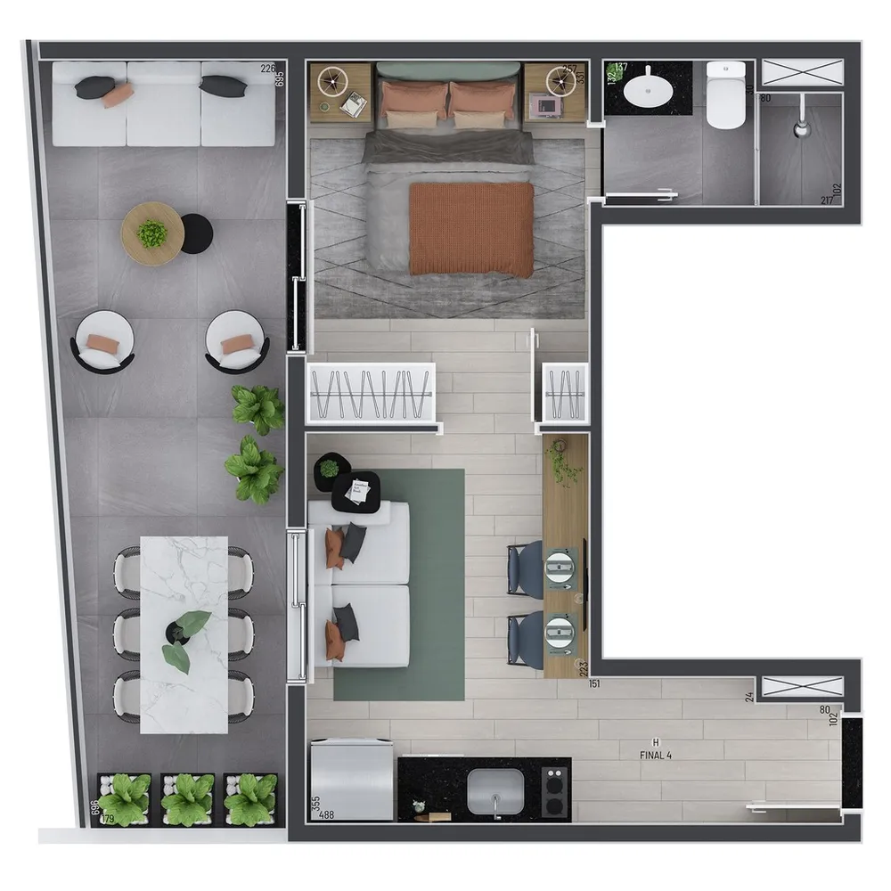 Apartamento, 1 quarto, 66 m² - Foto 10