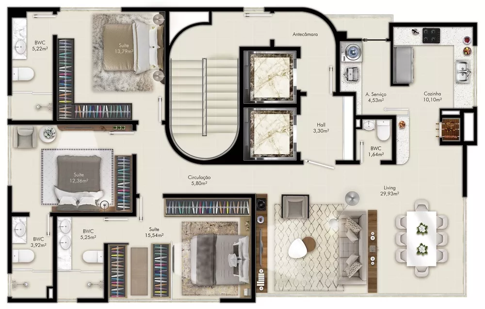 Apartamento, 3 quartos, 125 m² - Foto 7