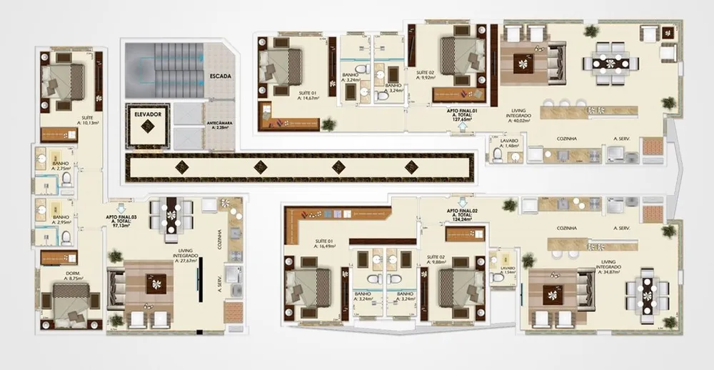 Apartamento, 2 quartos, 124 m² - Foto 12