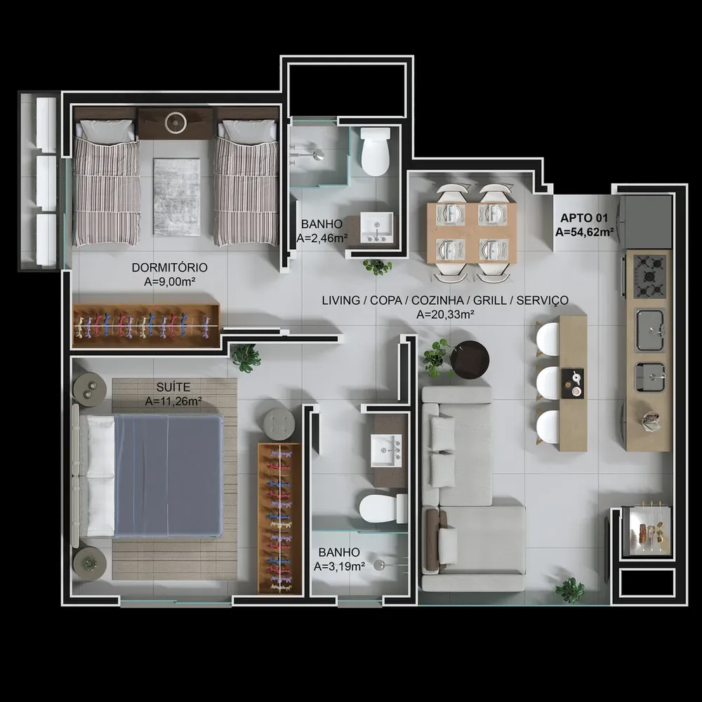 Apartamento, 1 quarto, 37 m² - Foto 15
