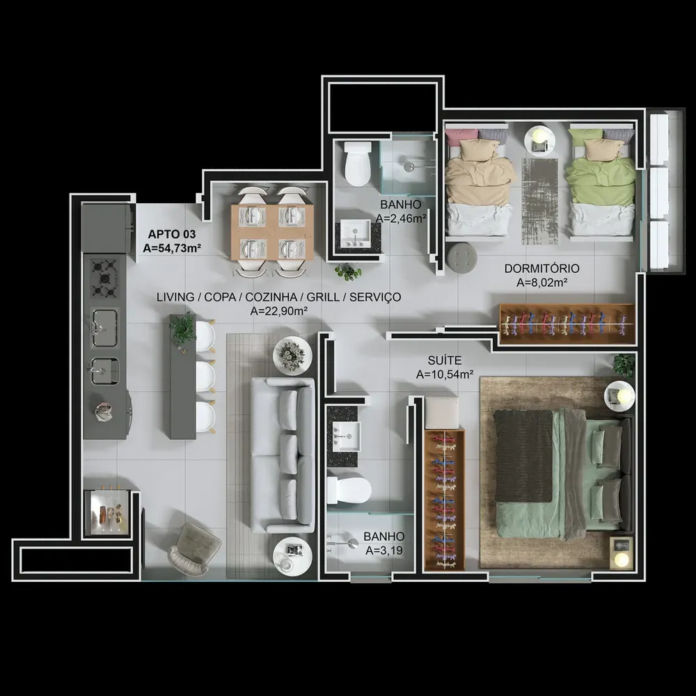 Apartamento, 1 quarto, 37 m² - Foto 16