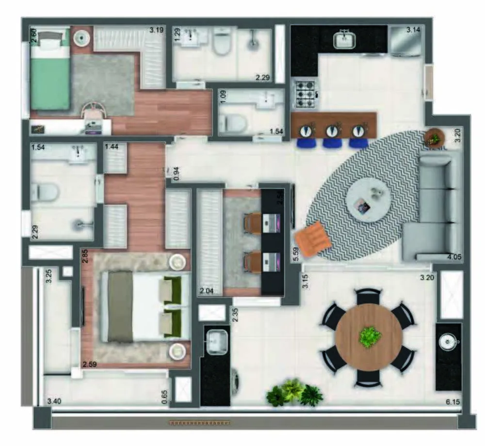 Apartamento, 3 quartos, 94 m² - Foto 9