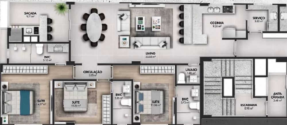 Apartamento, 3 quartos, 125 m² - Foto 7
