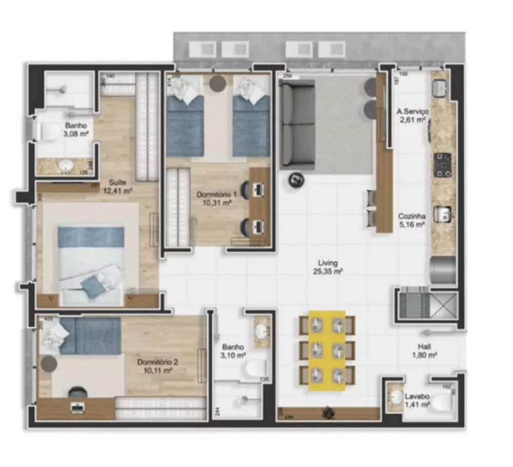 Apartamento, 2 quartos, 63 m² - Foto 6