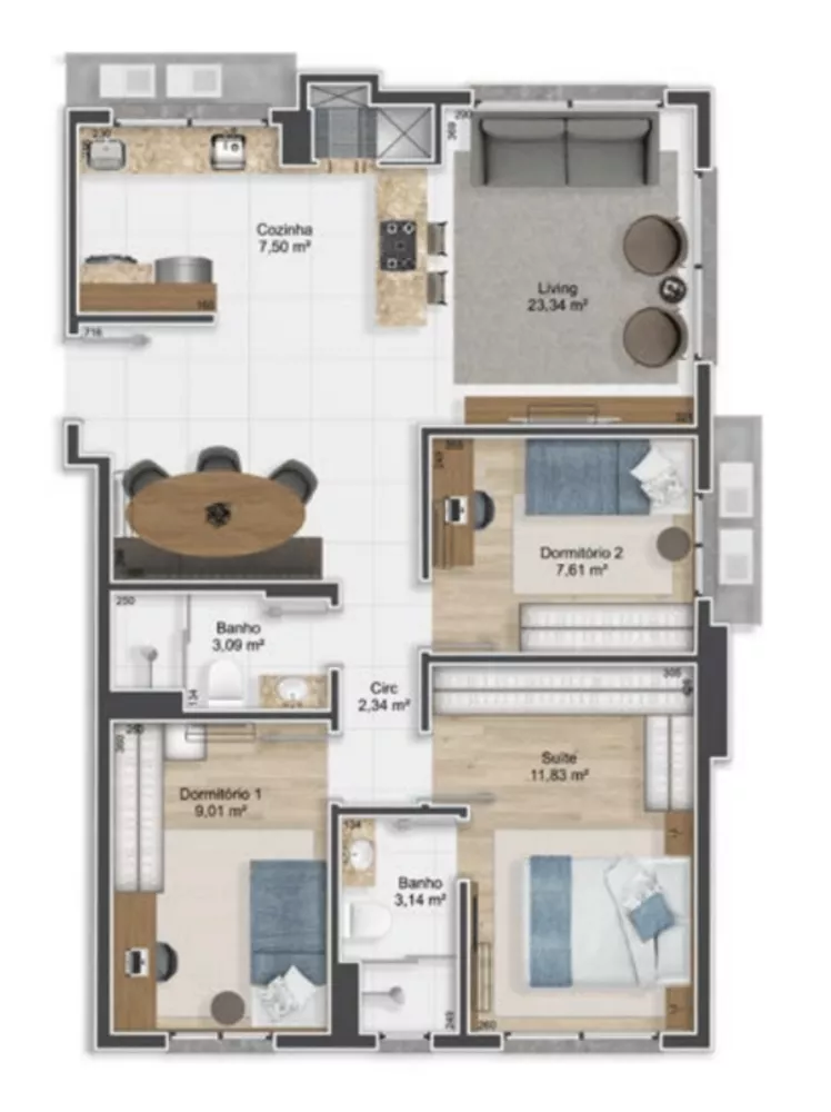 Apartamento, 2 quartos, 63 m² - Foto 5