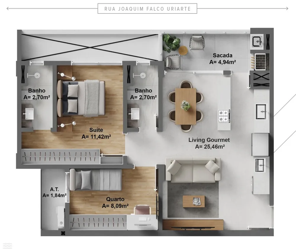 Apartamento, 2 quartos, 68 m² - Foto 10