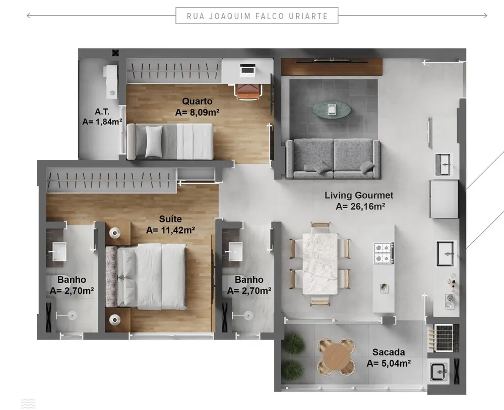 Apartamento, 2 quartos, 68 m² - Foto 9