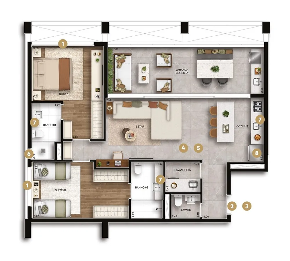 Apartamento, 1 quarto, 55 m² - Foto 9