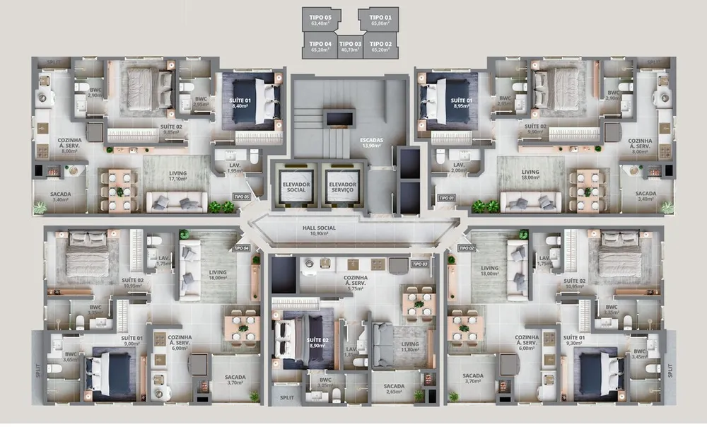 Apartamento, 1 quarto, 43 m² - Foto 4