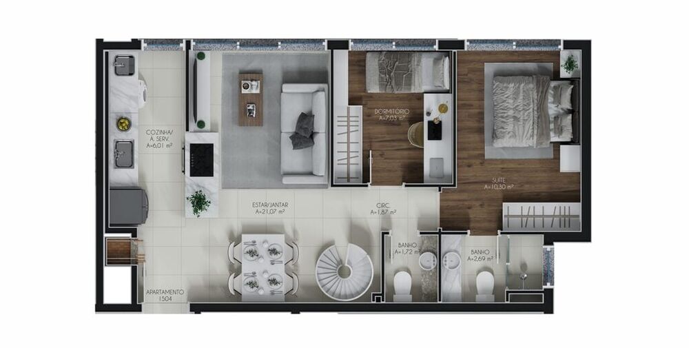 Apartamento, 2 quartos, 79 m² - Foto 2