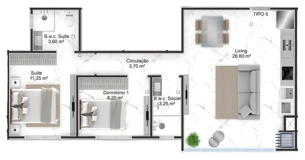 Apartamento, 3 quartos, 69 m² - Foto 7