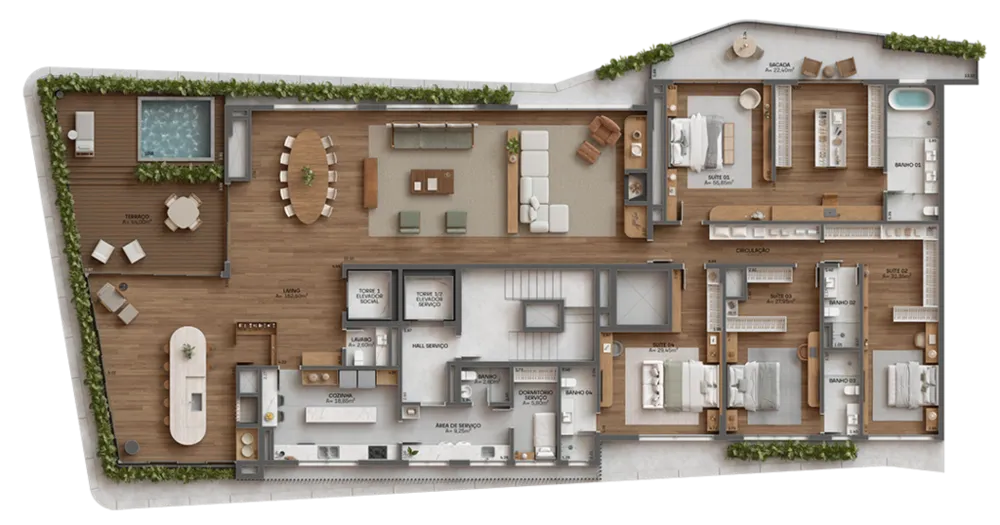 Apartamento, 3 quartos, 284 m² - Foto 9