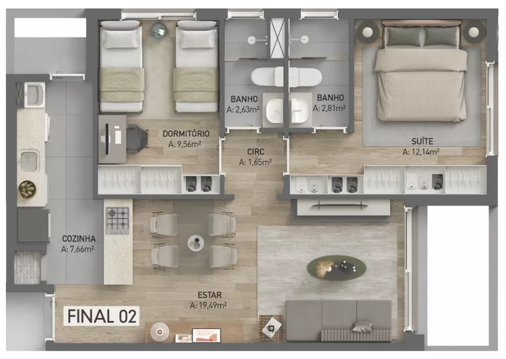 Apartamento, 3 quartos, 109 m² - Foto 9