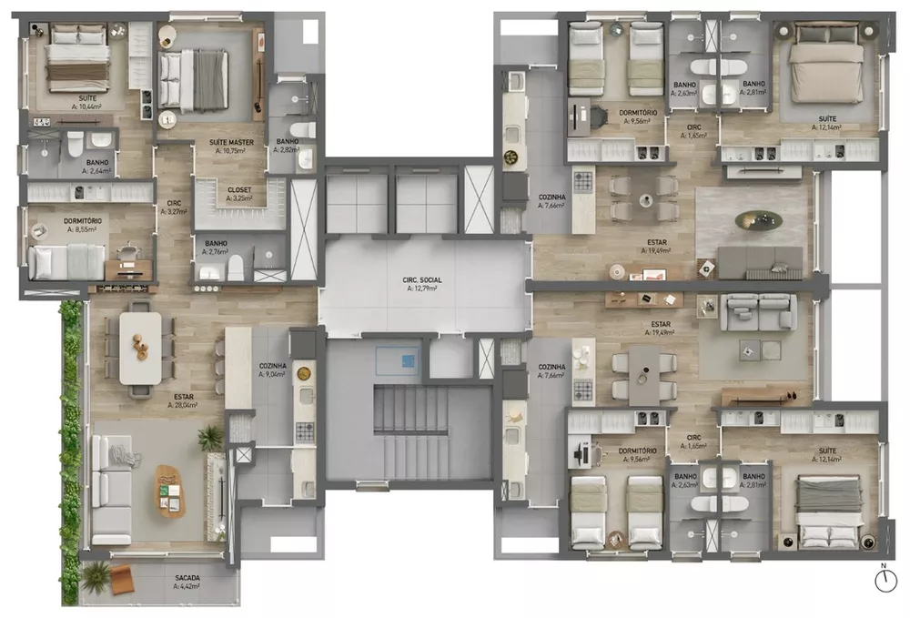 Apartamento, 3 quartos, 109 m² - Foto 21
