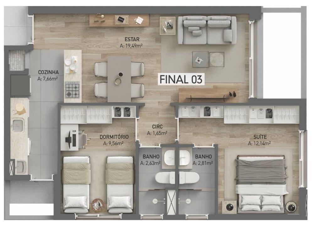 Apartamento, 3 quartos, 109 m² - Foto 22