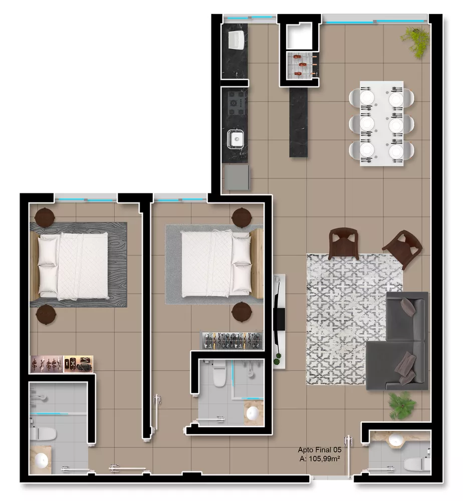 Apartamento, 3 quartos, 107 m² - Foto 7