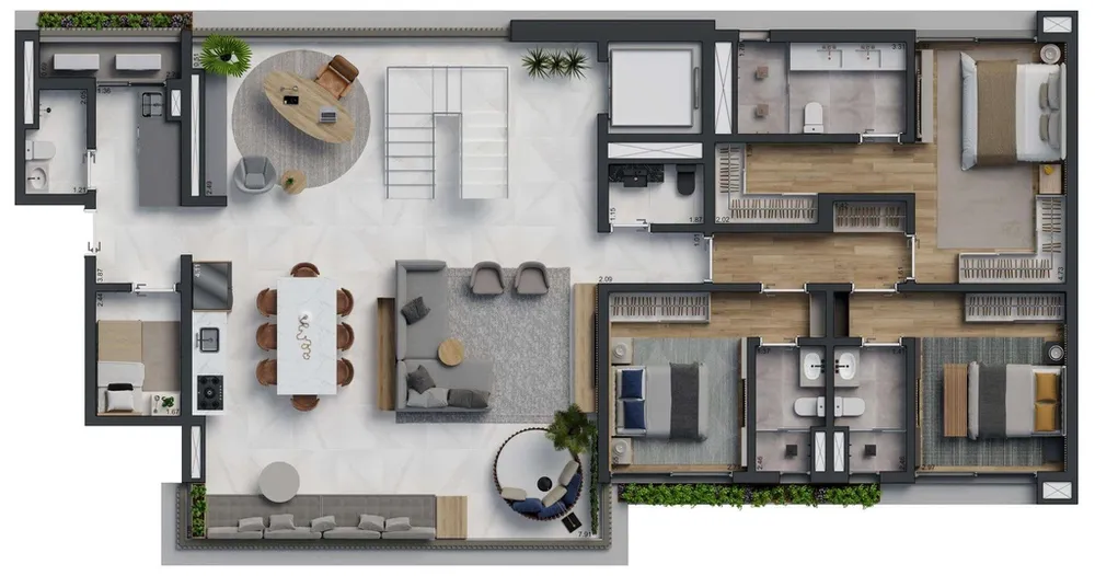 Apartamento, 3 quartos, 198 m² - Foto 10